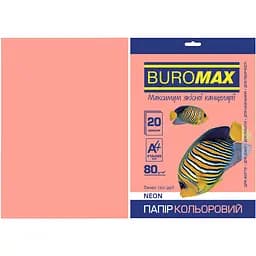 Папір кольоровий Buromax Neon А4 20 аркушів рожевий (BM.2721520-10)