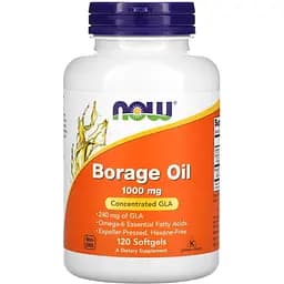 Жирні кислоти Now Borage Oil 1000 мг 120 капсул