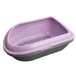 Туалет AnimAll CNR-130 для кошек под наполнитель с фиолетовой сеткой 57×39×23 см