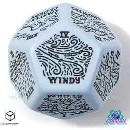 Кубик Q-Workshop  Weather Generator Die: Blue&Black (12VWTG02)