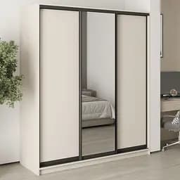 Шкаф-купе трехдверный MebelStar Уни BG 2ДСП/Зеркало 180x60x210 см Кашемир (MBS-8142)