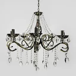 Класична люстра-підсвічник на 8 ламп у бронзовому корпусі Ø 70 см | Арт. 6071/8 AB | Line F