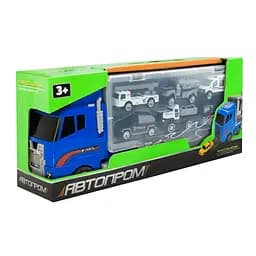 Детский трейлер с машинками PS006-3 в наборе 6 машинок