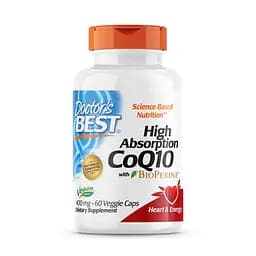 Натуральна добавка Doctor's Best CoQ10 400 mg with BioPerine, 60 вегакапсул