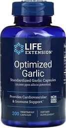 Натуральная добавка Life Extension Optimized Garlic, 200 вегакапсул