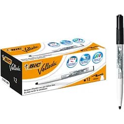 Маркеры для досок BIC Velleda 1741 1.6 мм 12 шт. черные (9581711)