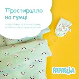 Комплект постільної білизни для немовлят в ліжечко Papaella панда м'ятний (8-33346) - мініатюра 3