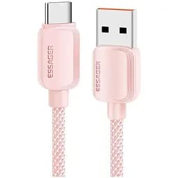 Дата кабель USB 2.0 AM to USB-C 1.0m 100W pink Essager (EXC7A-WL04-P)