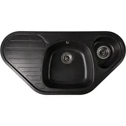 Гранітна кухонна мийка Romzha Elegancia 95B Antracit (902) кутова