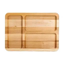 Дошка для подачі прямокутна 25*35 см на 3 секції, ясен LUGI T32W250