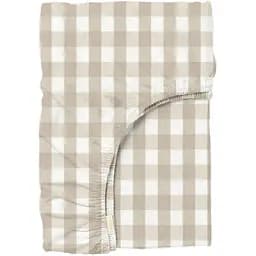 Простирадло Cosas на резинці 90х200 beige check, мигдаль (BeigeCheck_90x200x20)