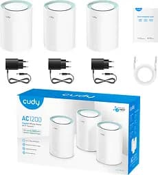 Система WiFi Cudy M1300(3-pack) AC1200 Wi-Fi Gigabit Mesh Solution - мініатюра 5