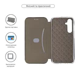 Чехол-книжка для Samsung Galaxy A35 5G (A356), G-Case, черный, кожаный чехол-книжка из экокожи (PU) и TPU, с магнитом, с подставкой и вместительным кардхолдером, противоударный, защита всего корпуса, ArmorStandart (ARM74328) - мініатюра 3