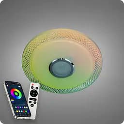 Люстра світлодіодна 517 Dlight RGB з пультом і колонкою 70Вт Білий (02166) - мініатюра 4