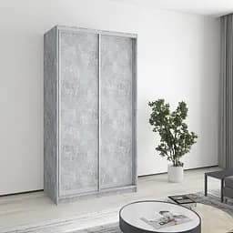 Шафа-купе дводверна MebelStar Стандарт AL 2ДСП 110x60x210 см Бетон (MBS-2334)