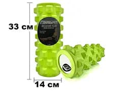 Ролик массажный Grid Roller PRO 33 см Салатовый EasyFit fit0025006