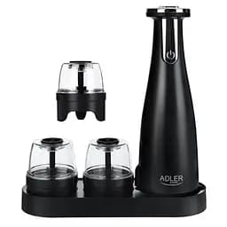 Набір з 3 млинів для спецій солі та перцю Adler AD 4449 на USB black - мініатюра 4
