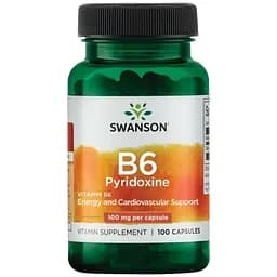 Витамины Swanson B6 Pyridoxine 100 мг 100 капсул