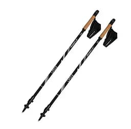 Палки для скандинавской ходьбы PowerPlay 9111 Lykke Black/White 80-135 см (пара) + 2-и пары сапог + чехол (PP_9111_White)