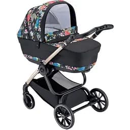 Універсальна коляска 2 в 1 CAM Techno Milano рама золота, чорна (805T/V93/978/551K)