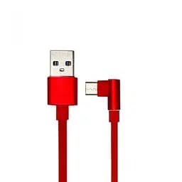 Кабель USB AM-Type-C, 1 м, Red, Extradigital, угловой разъем (KBU1763)