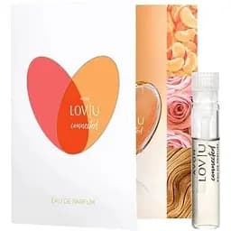 Открытка с пробным образцом Парфюмерной воды Avon LOV U Connected 0.6 мл