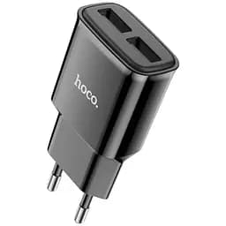 Мережевий зарядний пристрій Hoco C88A 2-USB Black [118821]