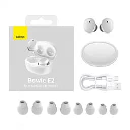 Бездротові навушники TWS Baseus Bowie E2 NGTW090002 White - мініатюра 8