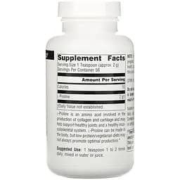 Пролін Source Naturals L-Proline Powder порошок 113.4 г - мініатюра 2