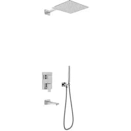 Душевая система Kohlman Saxo 30 chrome + BOX скрытого монтажа QW211SQ30, Хром