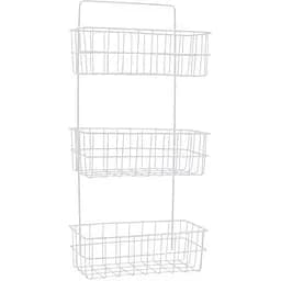 Настенная полка-органайзер Stenson 25.5х10х51 см белая (25626)
