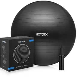 Фітбол Gymtek 65см чорний + насос - мініатюра 2