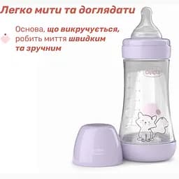 Пляшка для годування Chicco Perfect 5 пластикова із силіконовою соскою 2+ місяці рожевий 240 мл (20223.12.40) - мініатюра 5