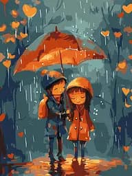 Набор для рисования по номерам. "Під парасолькою" 30х40см КНО8472