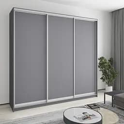 Шкаф-купе трехдверный MebelStar Комбо AL 3ДСП 250x60x240 см Антрацит (MBS-2047)