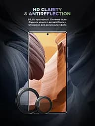 Захисне скло для камери Samsung Galaxy S25 Ultra 5G, Supreme BI, чорний колір, з рамкою, глянцеве скло для захисту лінз, протиударне, прозоре, з клейовим шаром по контуру, не впливає на якість фото, ArmorStandart (ARM83223) - мініатюра 4
