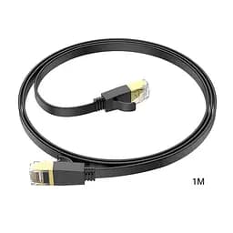 Патч-корд Hoco US07 General pure copper flat network cable (L-1M) чорний