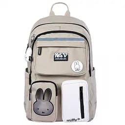 Рюкзак школьный Yes TS-43L Miffy 43х30х16 см бежевый (550340)