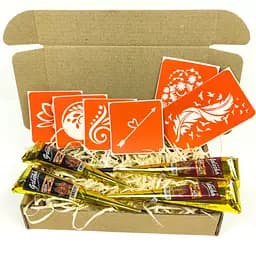 Набор хны с трафаретами для био-папа №3 henna-set-03