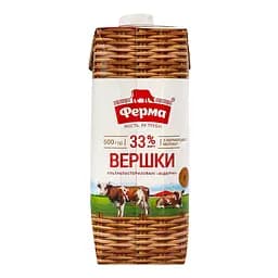 Вершки Ферма ультрапастеризовані Відбірні 33% жиру 500 г - мініатюра 5