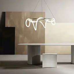 Латунная кольцевая люстра с гибкой LED лентой Ø100 см (кольцо 80 см) | Ст. JU 22N-800 AB | Line F