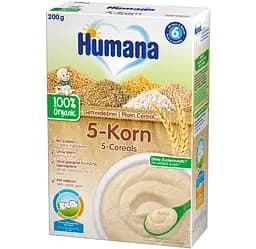 Безмолочна каша Humana Цільнозернова 5 злаків 200 г