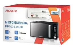 Мікрохвильова піч, 20л, електр.керув., 800Вт, дисплей, відкр.ручкою, чорний ARDESTO kuh0015128 - мініатюра 5