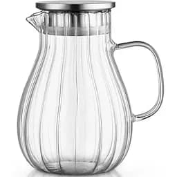 Кувшин Ardesto Iceberg прозрачный 1.5 л боросиликатное стекло/нержавеющая сталь с крышкой (AR2615GA)