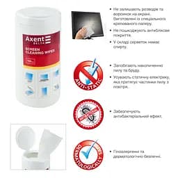 Серветки для екранів Axent вологі 100 шт. (D5302) - мініатюра 3