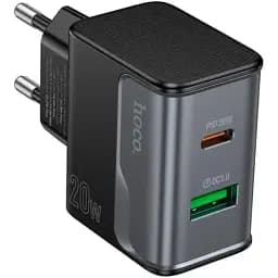 Мережевий зарядний пристрій Hoco CS71A Star Speed PD20W+QC3.0 charger(EU) Чорний