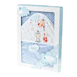 Рушник з капюшоном Interbaby Jungle, 100х100 см, блакитний (8000587)