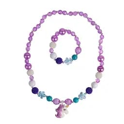 Набор украшений Лиловые мечты (ожерелье, браслет) 2шт