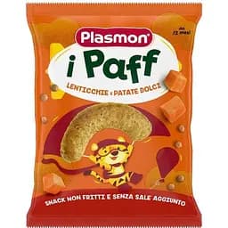 Снеки Plasmon Baby Puffs с чечевицей и сладким картофелем, 15 г