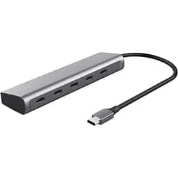 USB-Хаб Trust Halyx USB-C 5xUSB-C , Алюміній, 0.1м, сірий (25136_TRUST)
